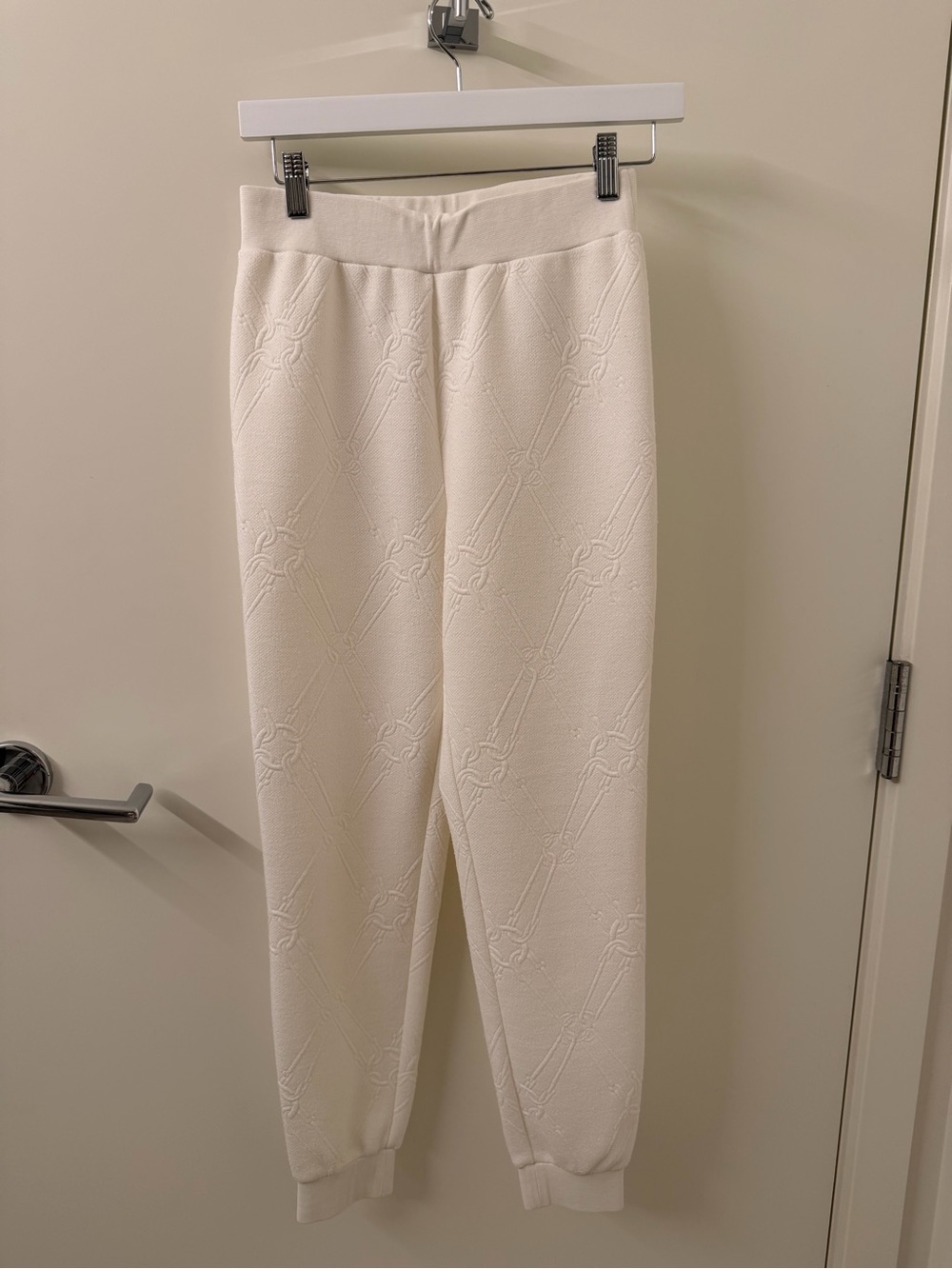 Escada White Textured Jogger Pants - XS - Like New